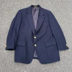 オスカーデラレンタ 金ボタン 紺ブレ ブレザー テーラードジャケット ウール