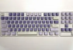 キーキャップセット 紫 パープル 英語配列 80%のサムネイル