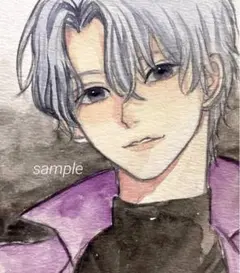 オリジナル手描きイラスト　創作　水彩画　アナログイラスト