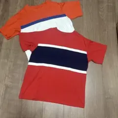ストライプデザイン Tシャツ 2枚セット