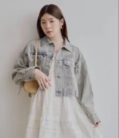 Chico 胸ロゴショート丈スエードシャツのサムネイル
