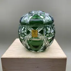 江戸切子 蓋物 ボンボンケース　シュガーポット　カガミクリスタル 江戸切子 蓋物 ボンボンケース シュガーポット カガミクリスタル