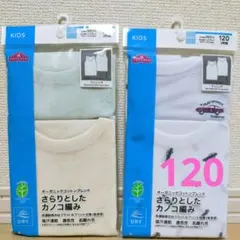 【新品4枚】オーガニックコットン ランニング 120 インナー 恐竜 車柄