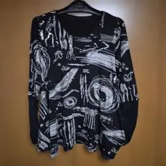 アートプリント 長袖チュニック サイズ42