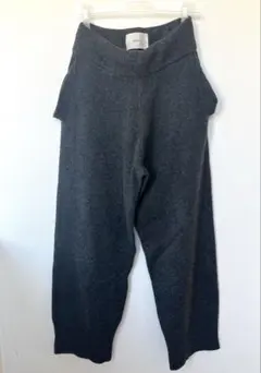 todayful ニットパンツ チャコールグレー