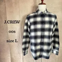 00s 【J.CREW】 フランネルシャツ チェックシャツ コットン100% L