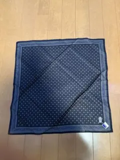 メンズネイビー 幾何学模様 ハンカチ/スカーフ