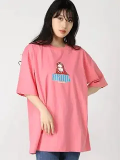 X-girl 半袖Tシャツ ピンクのサムネイル