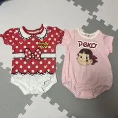 ディズニーベビー　ミニー　ペコちゃん　ロンパース　70