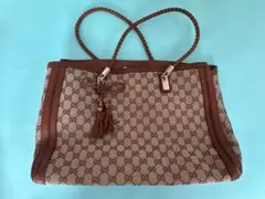 希少】GUCCI GGキャンバス バンブータッセル トートバッグ ベラ - メルカリ