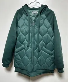 未使用　キルティングジャケット　中綿　グリーン　XL