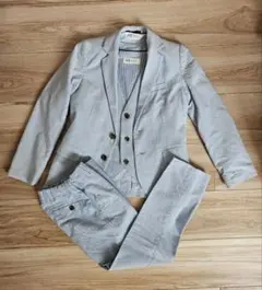 【H&Mキッズフォーマルスーツ3点セット】 水色130サイズ