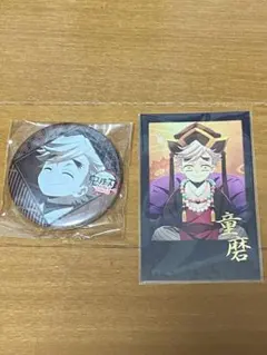 鬼滅の刃 童磨 (幼少期) 缶バッチ 箔押しブロマイド