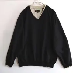 ★804　WEDGE　長袖ピステ　M　黒　ナイロンジャケット　US古着