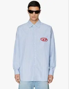 DIESEL ビッグオーバルロゴ ストライプシャツ