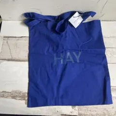 新品　HAY ロゴ入り 青 トートバッグ