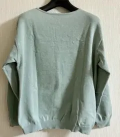 試着のみ　ボートネック　グリーン　ニット