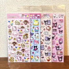 ラメ入り樹脂もりシール　サンリオ　４種セット