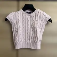 Polo Ralph Lauren 半袖　ケーブルニットセーター 3/3Tラルフ