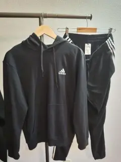 adidas ブラック フーディー パンツセット Lサイズ
