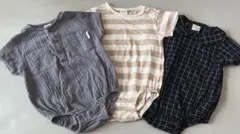 ベビー　半袖ロンパース　3枚