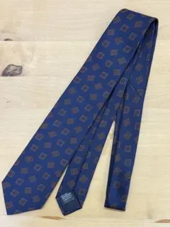 dunhill ネイビー 幾何学模様 ネクタイ