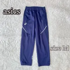 アシックストレーニングパンツ（M）スポーツ　部活　ネイビー　刺繍ロゴ　メンズ