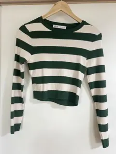 ZARA クロップド丈　長袖ニット