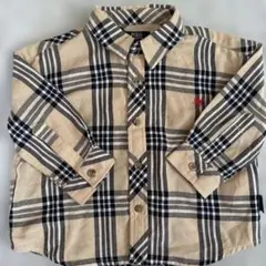 POLO チェック柄 長袖シャツ 100 兄弟リンクコーデ可能