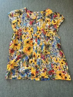 【最終価格】マカフィー トゥモローランド コットンリネン 花柄 ブラウス M