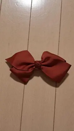 オレンジリボンヘアクリップ　バレッタ