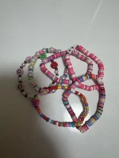 カラフルビーズブレスレットセット