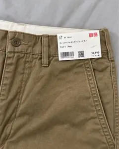 ユニクロ レギュラーフィットチノパンツ 76cm 新品未使用 ベージュ