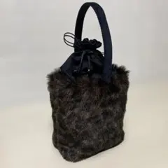 巾着2wayファーバッグ