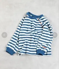 【LSP WOW!】両面ワッフルボーダー袖刺繍カットソー