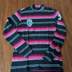 PEARLY GATES ストライプ ハイネックシャツ