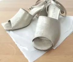 Le Talon ゴールドオープントゥサンダル М