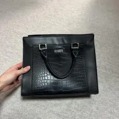 EMODA クロコダイル風 ブラックハンドバッグ