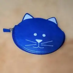 FURLA 猫の顔 コインケース 青