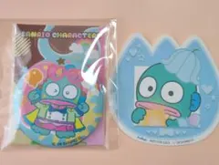 サンリオキャラクターズ　缶ミラー　ローソン　ハンギョドン　シール　2点セット