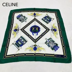 希少　高級　CELINEセリーヌ　イタリア製　シルク100% 大判スカーフ