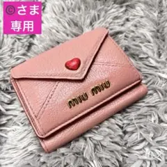 miu miu ハート柄二つ折り財布 - メルカリ