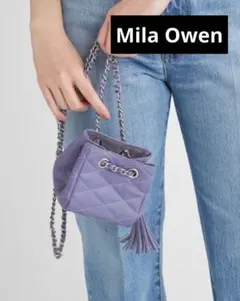【匿名配送】新品未使用Mila Owen マイクロショルダーバッグ　パープル　紫