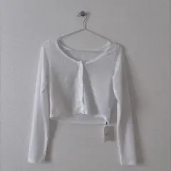 GRL リブクロップド丈 シアーカーディガン【最終値下げ】