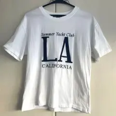 ZARAザラSummerYachtClub LA Tシャツ 白T ロサンゼルス