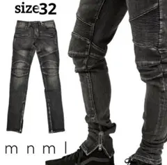 mnml ミニマル ブーツカット レザーパンツ 黒 ブラック YKK YK2 黒 