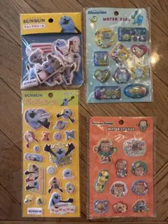 シール 4点セット パペットスサン モンスターズインク おさるのジョージ