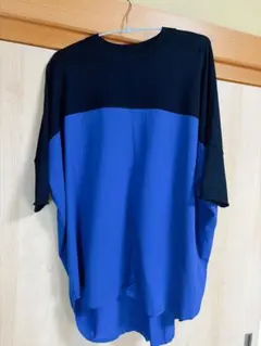 バイカラー 半袖 Tシャツ ドロップショルダー　iCBのサムネイル