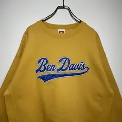 ベンデイビス　スウェット　サイズL　トレーナー　デカロゴ　刺繍ロゴ　希少　古着