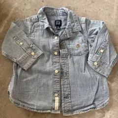 babyGAP ボタンデニムシャツ　ライトブルー　12〜18M